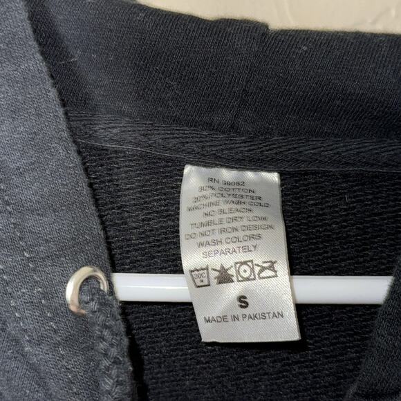 Slayer Nation black skull graphic print zip up hoodie unisex size small - Picture 3 of 5